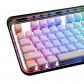 104 Ice Crystal Keycaps Set ABS+PC Doubleshot Backlit Round / Square for Mechanical Gaming Keyboard